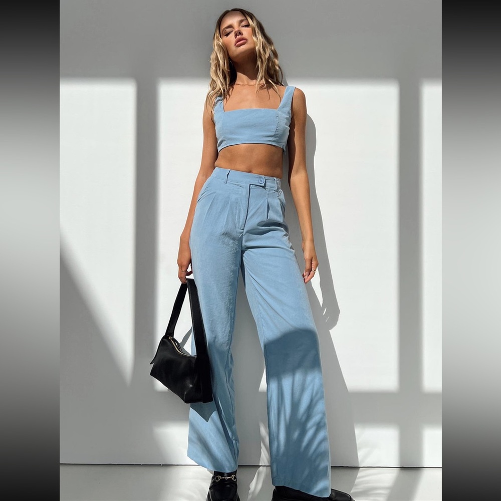 Princess Polly Huxley Set Dusty Blue